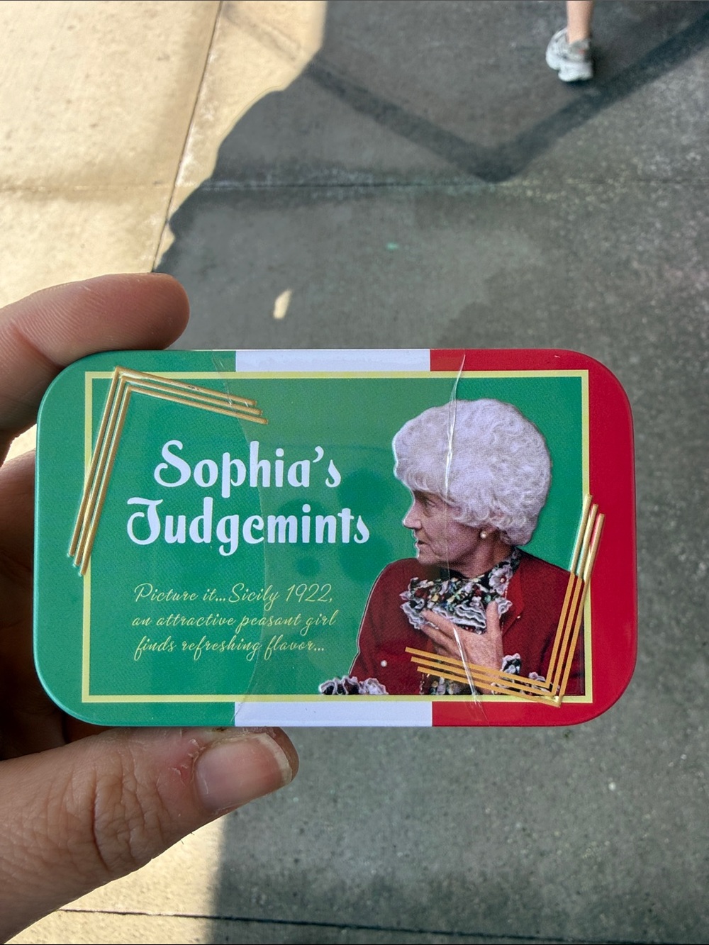 Golden Girls- Sophia JUDGEmints- empty tin